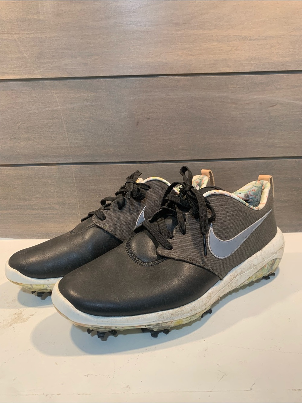 NIke Mens Roshe G Tour NRG "Enemies of Course" Golf Shoe Green Black Floral 8.5